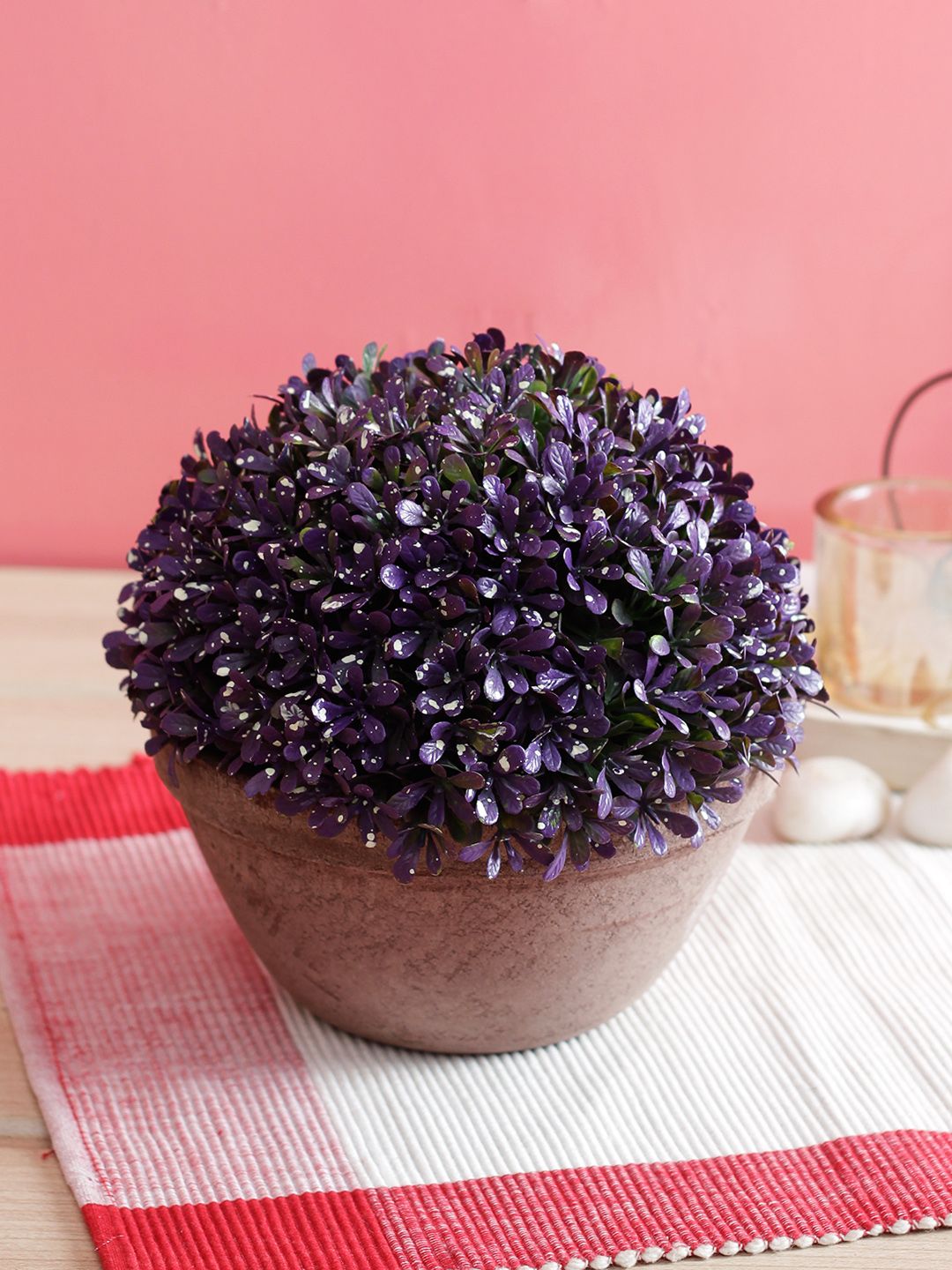 PolliNation Purple Artificial Topiary Bonsai With Pot Price in India