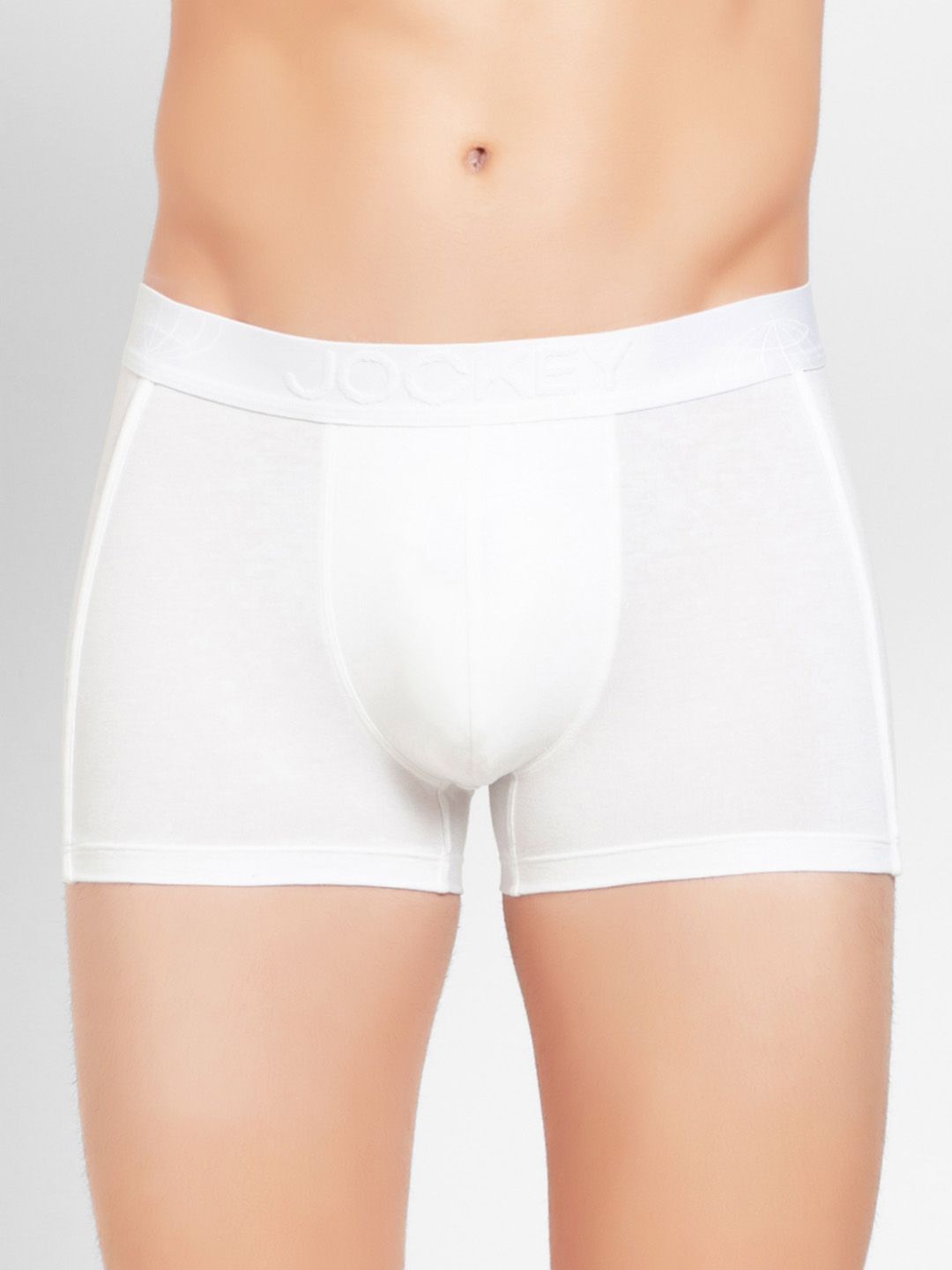 Jockey International Collection Men White Solid Trunks IC25