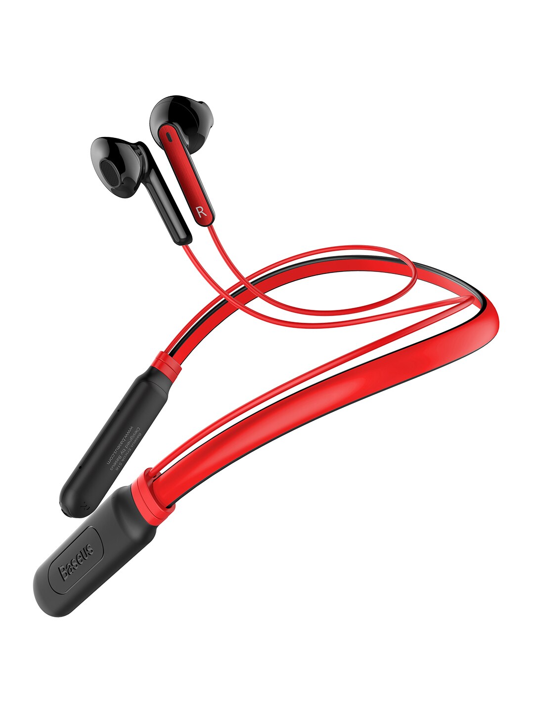 Baseus Unisex Red Neckband Earphones with Bluetooth 4.0 Noise Reduction System Price in India