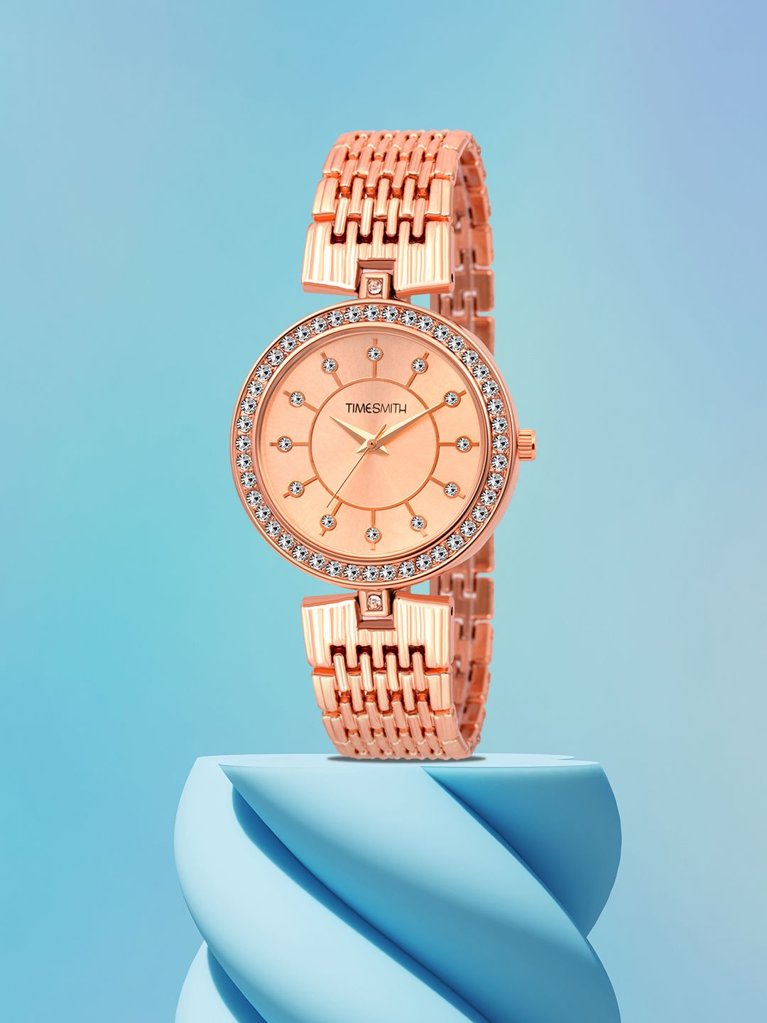 TIMESMITH Women Rose Gold-Toned Analogue Watch TSC-046 Price in India