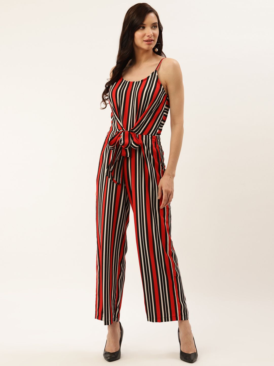 red and white striped jumpsuit