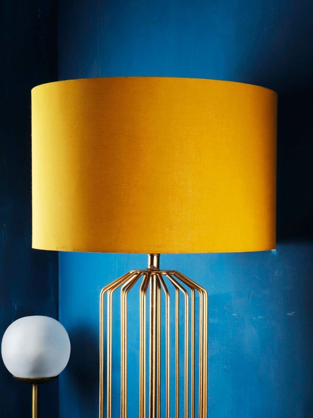 Grated Ginger Yellow Solid Handcrafted Table Lamp Price in India