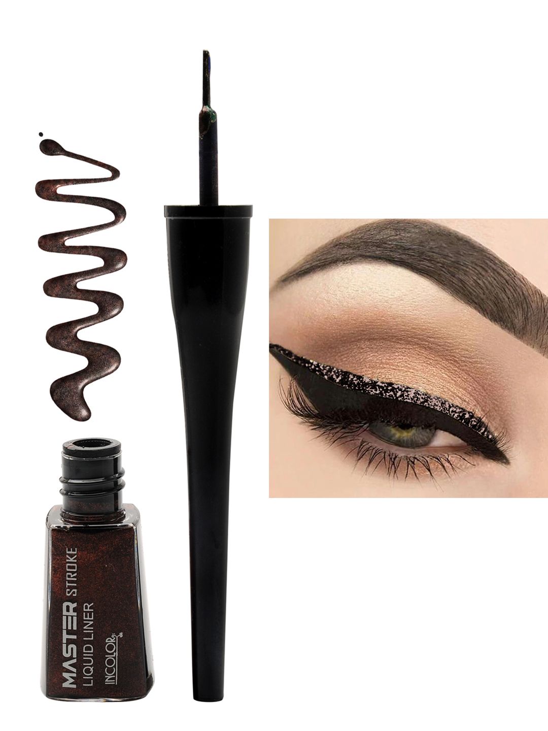 INCOLOR Master Stroke Liquid Eyeliner - Bourbon 18 Price in India