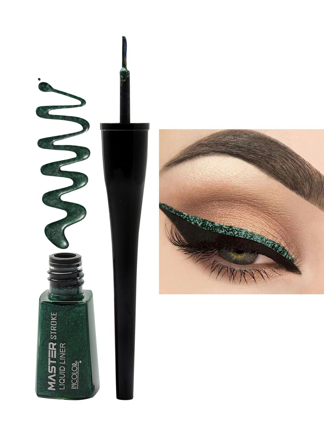 INCOLOR Master Stroke Liquid Eyeliner - 06 Teal Price in India