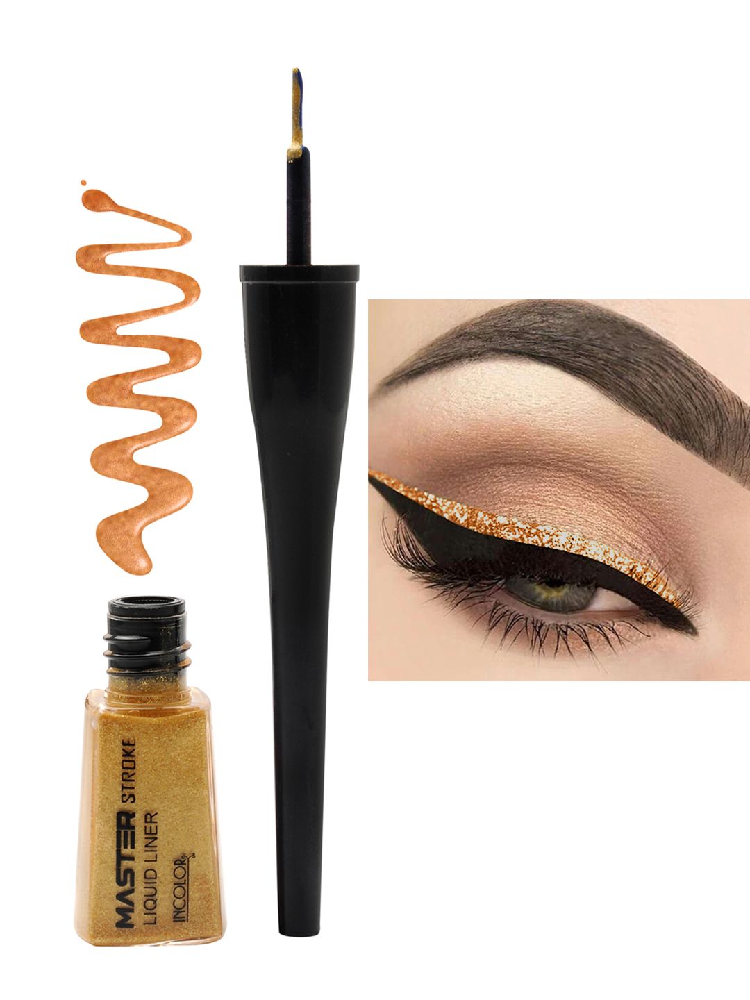 INCOLOR Master Stroke Extreme Gold Liquid Eyeliner 10 Price in India