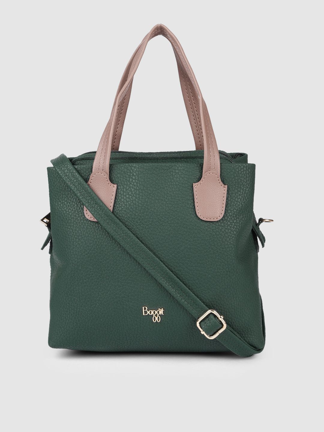 Baggit Green Textured RABBIE Handheld Bag Price in India