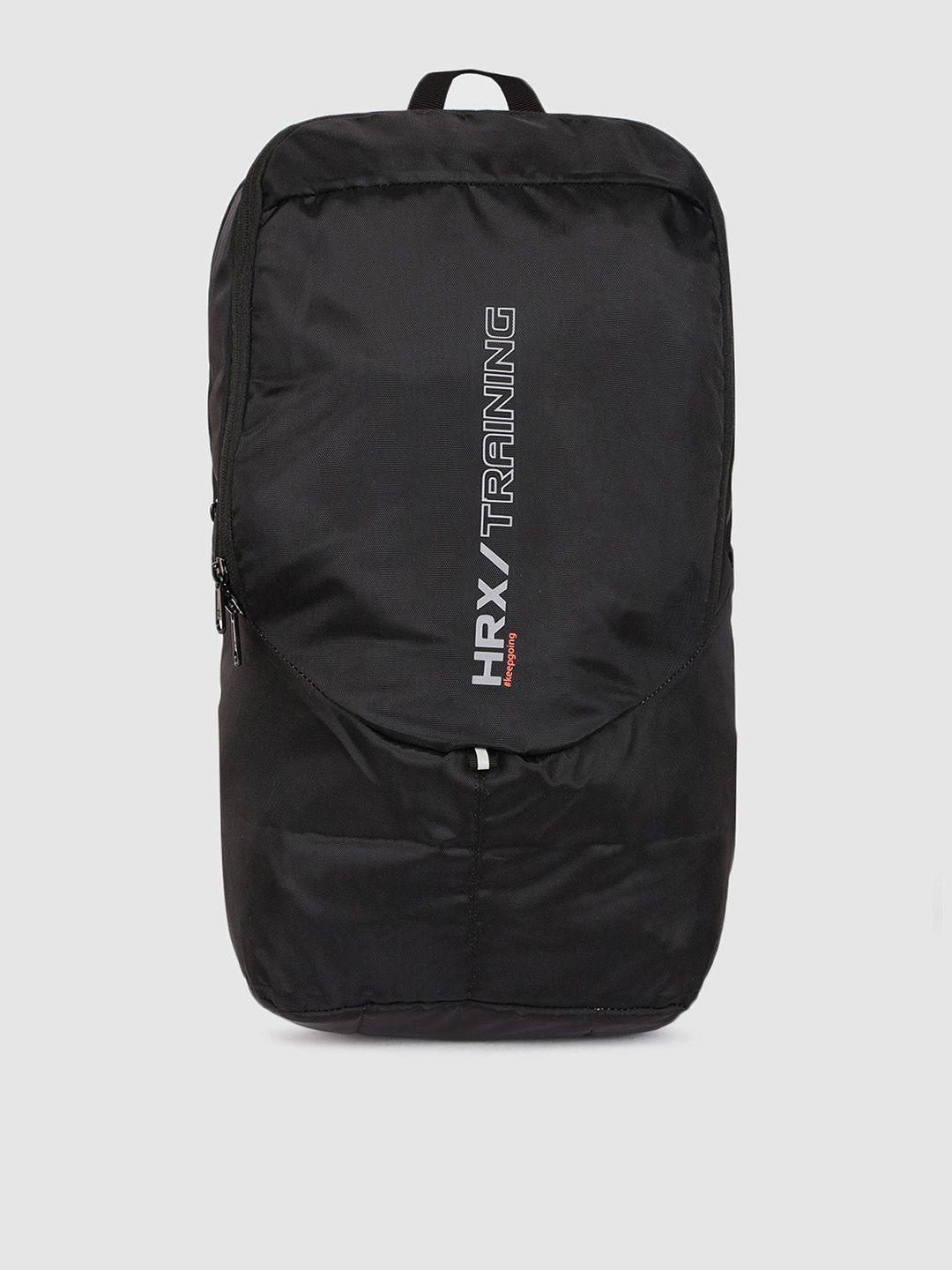 HRX by Hrithik Roshan Unisex Black Brand Logo Backpack Price in India
