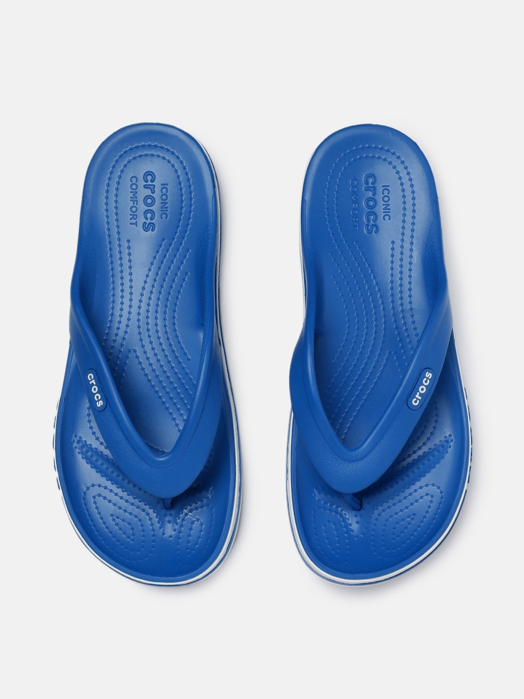 Crocs Unisex Blue Solid Thong Flip-Flops Price in India