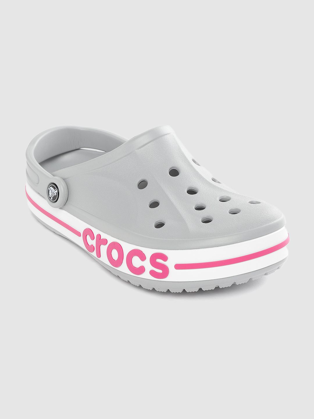 Crocs Unisex Grey Solid Cut-Out Clogs Price in India