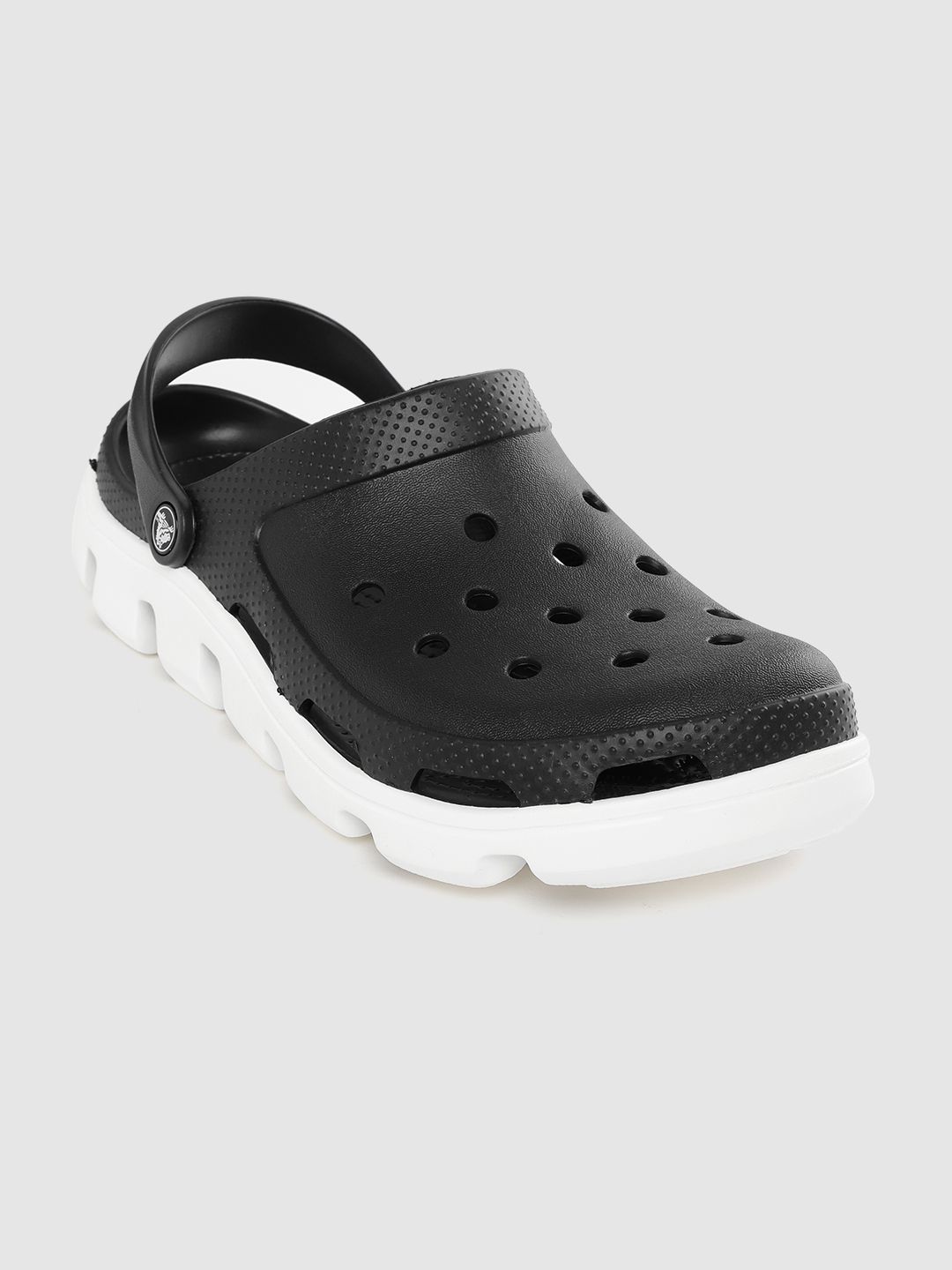 Crocs Unisex Black Solid Cut-Out Clogs Price in India