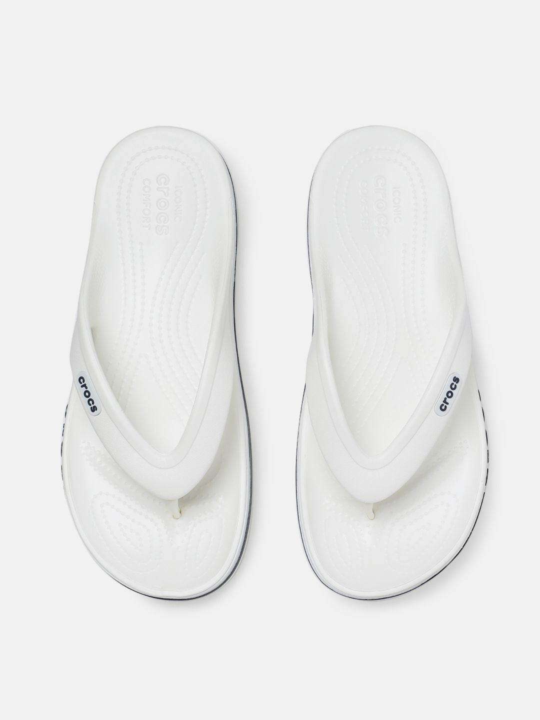 Crocs Unisex White Solid Bayaband Thong Flip-Flops Price in India