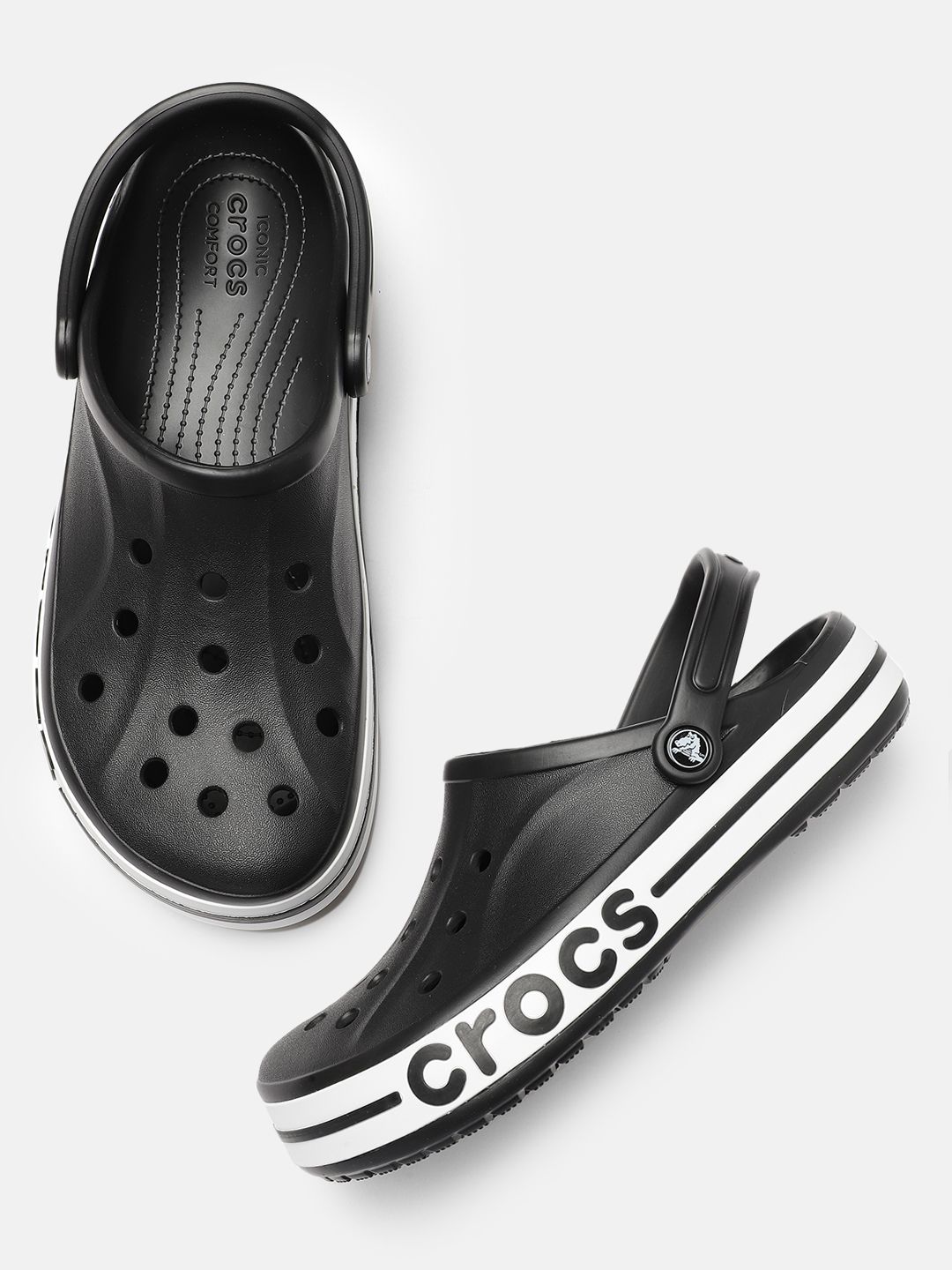 Crocs Unisex Black Solid Bayaband Clogs Price in India