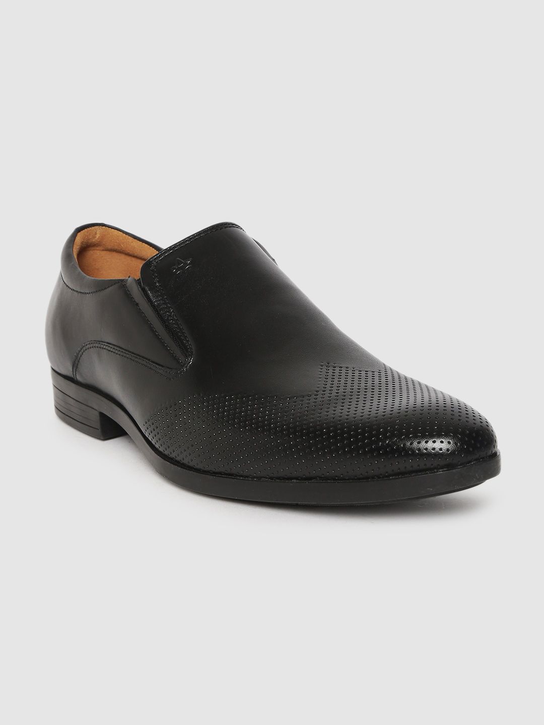 Arrow Men Black Genuine Leather Formal Brogues