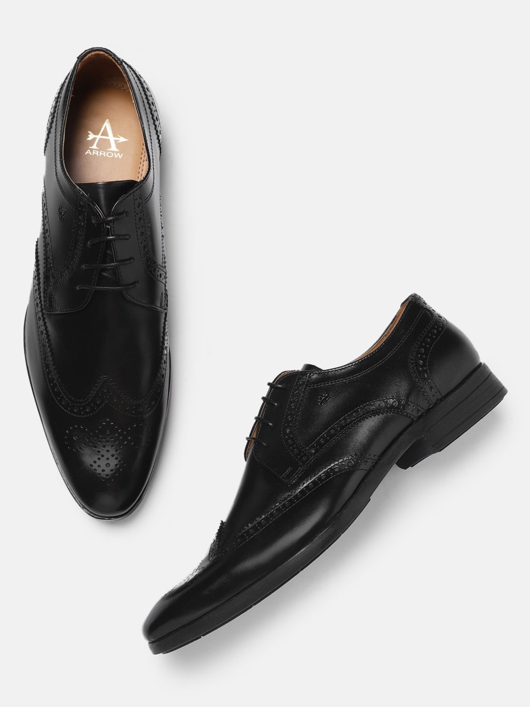 Arrow Men Black BALDWIN 2.0 Formal Derbys