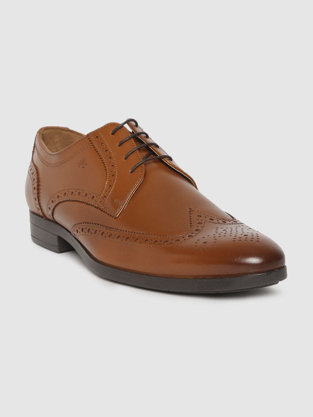 Arrow Men Tan Genuine Leather Formal Brogues