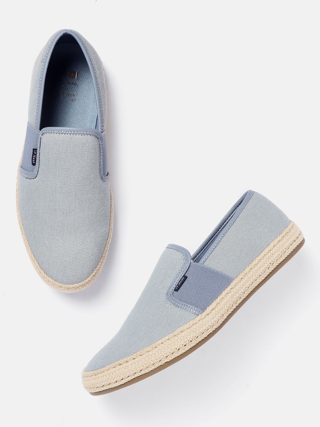 Louis Philippe Men Blue Denim Espadrilles