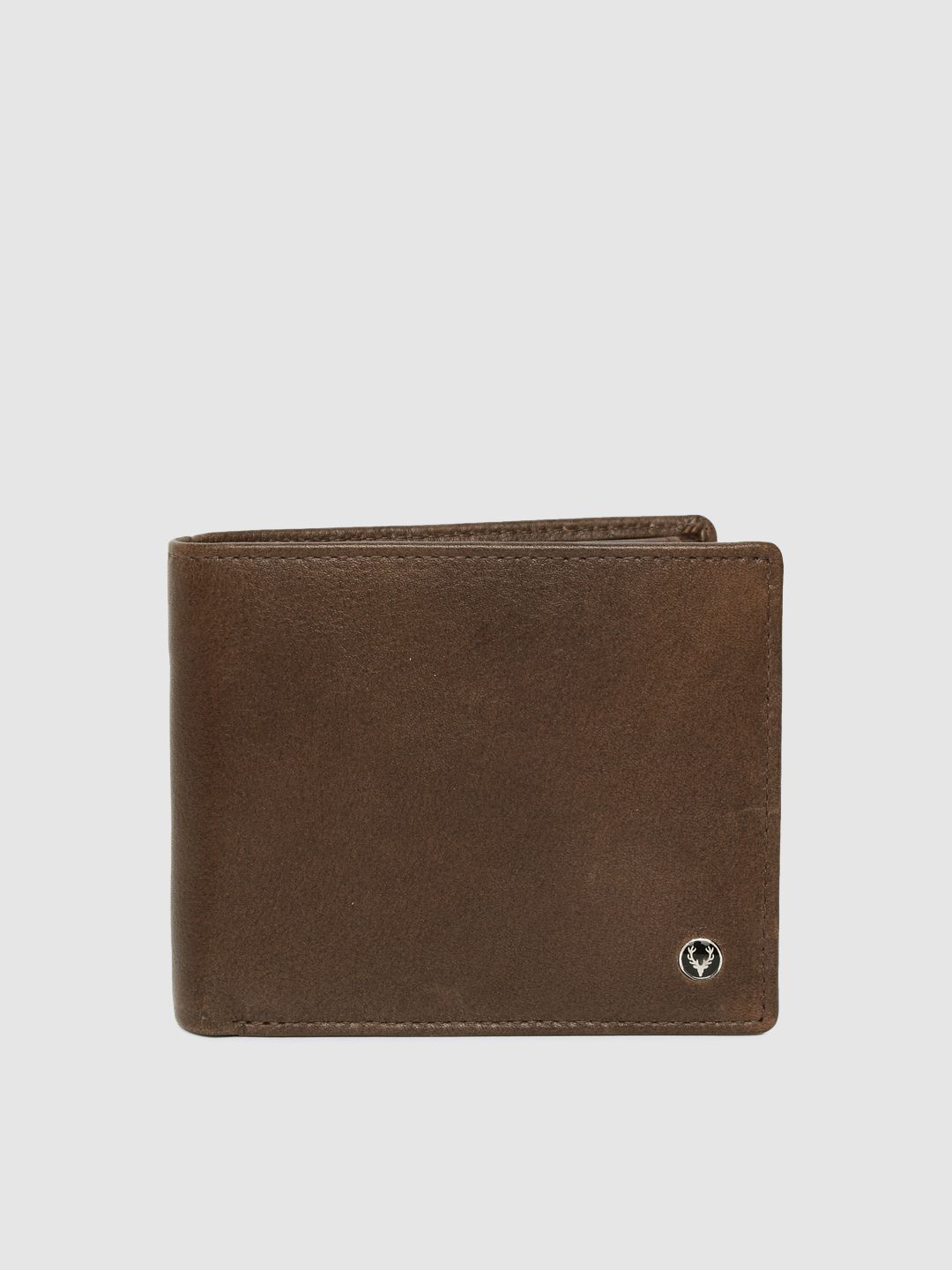 Allen Solly Allen Solly Men Brown Solid Leather Two Fold Wallet