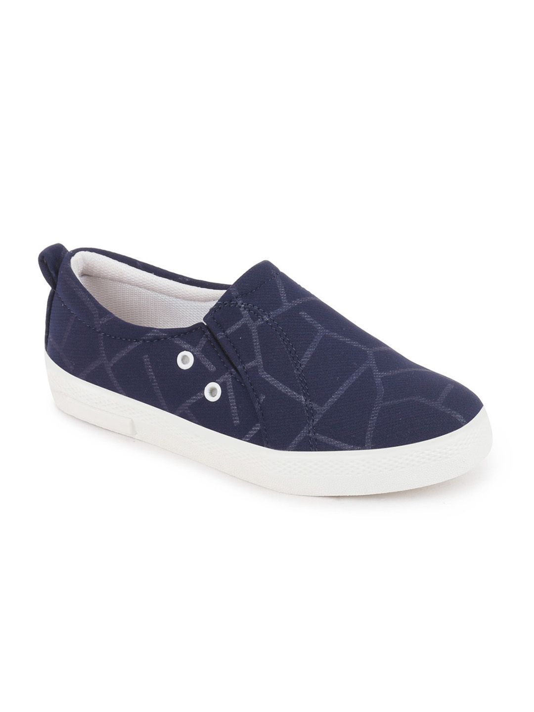 FAUSTO Women Navy Blue Slip-On Sneakers Price in India