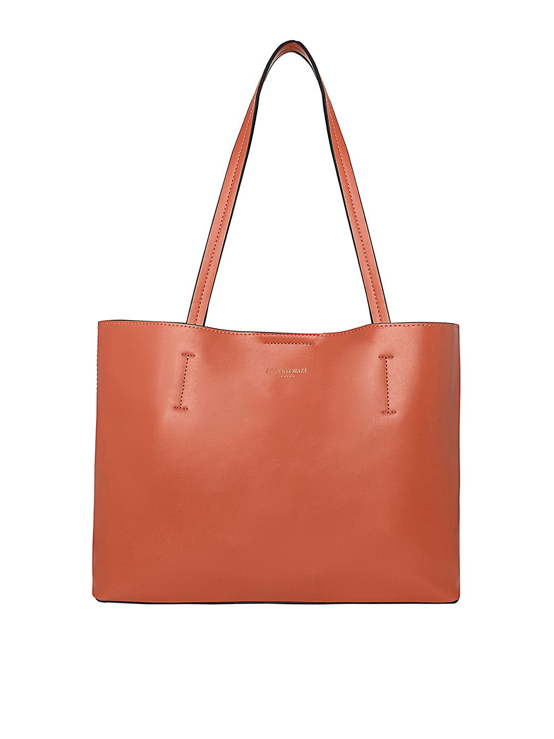 Accessorize Women Orange Solid Leo Tote Bag Price in India