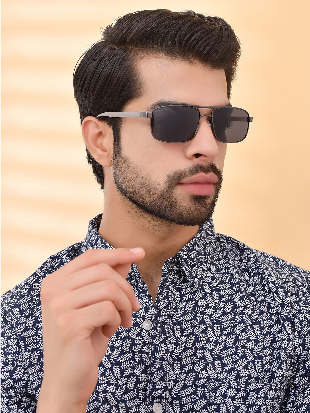 ROYAL SON Men HD Polarized Rectangle Sunglasses CHI0085
