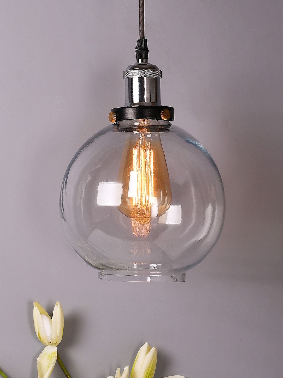 Homesake Transparent Solid Handcrafted Hanging Light Price in India