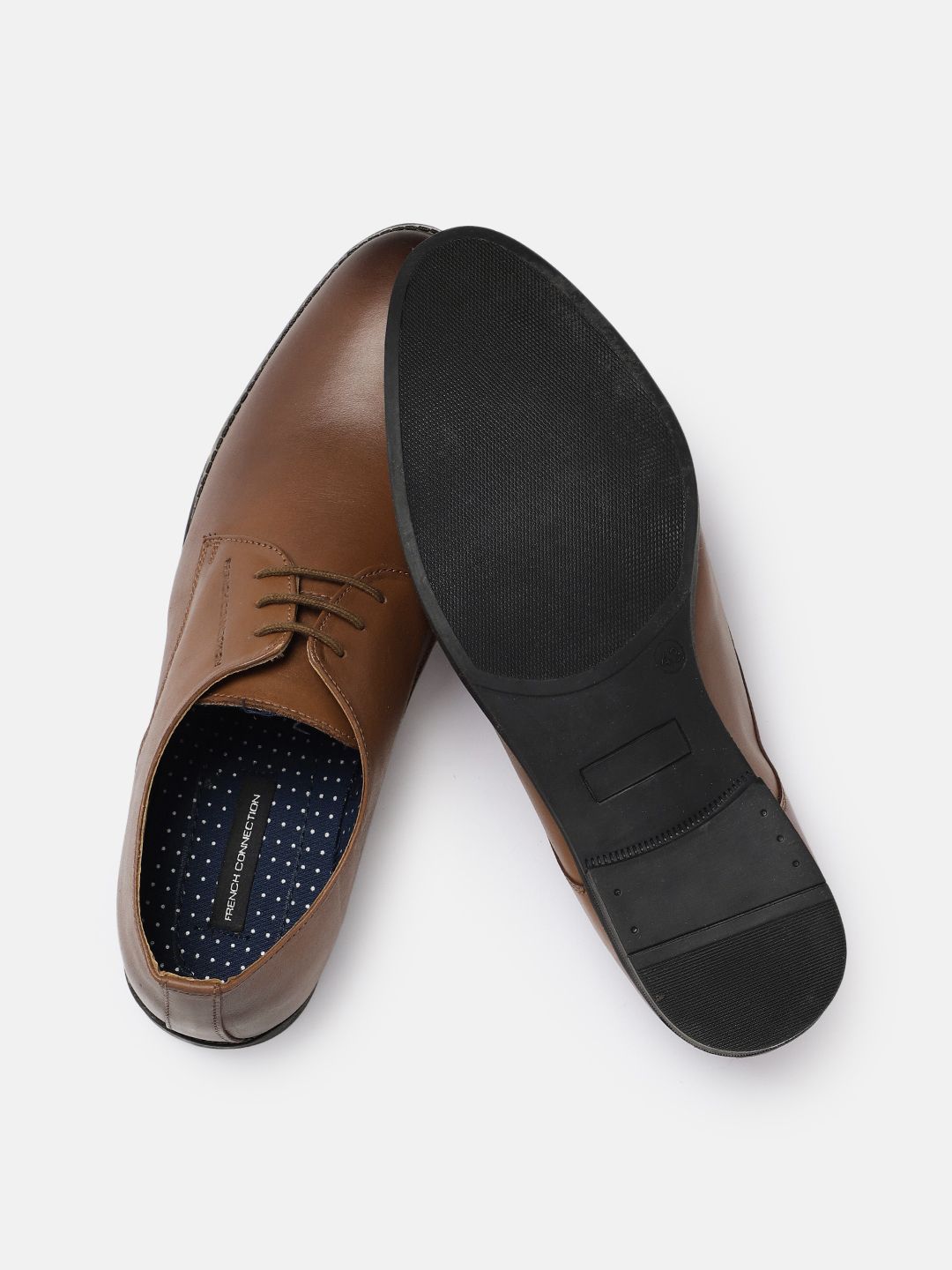 Buy French Connection Men Brown Leather Formal Derbys  display picture 3