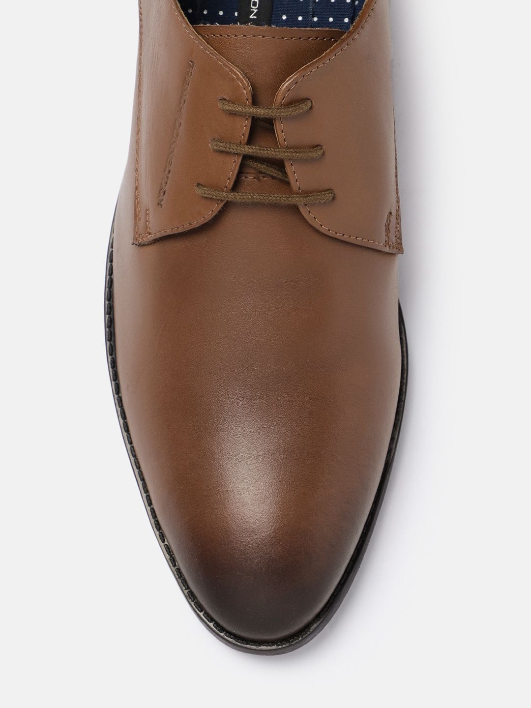 Buy French Connection Men Brown Leather Formal Derbys  display picture 2