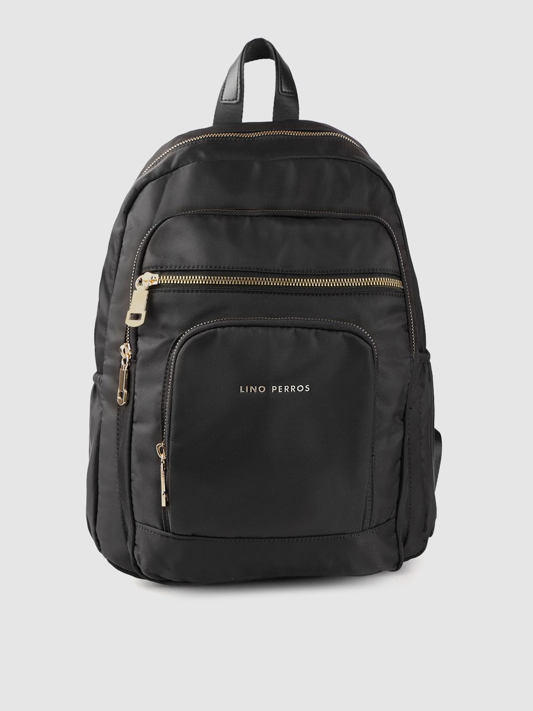 Lino Perros Women Black Solid Backpack Price in India