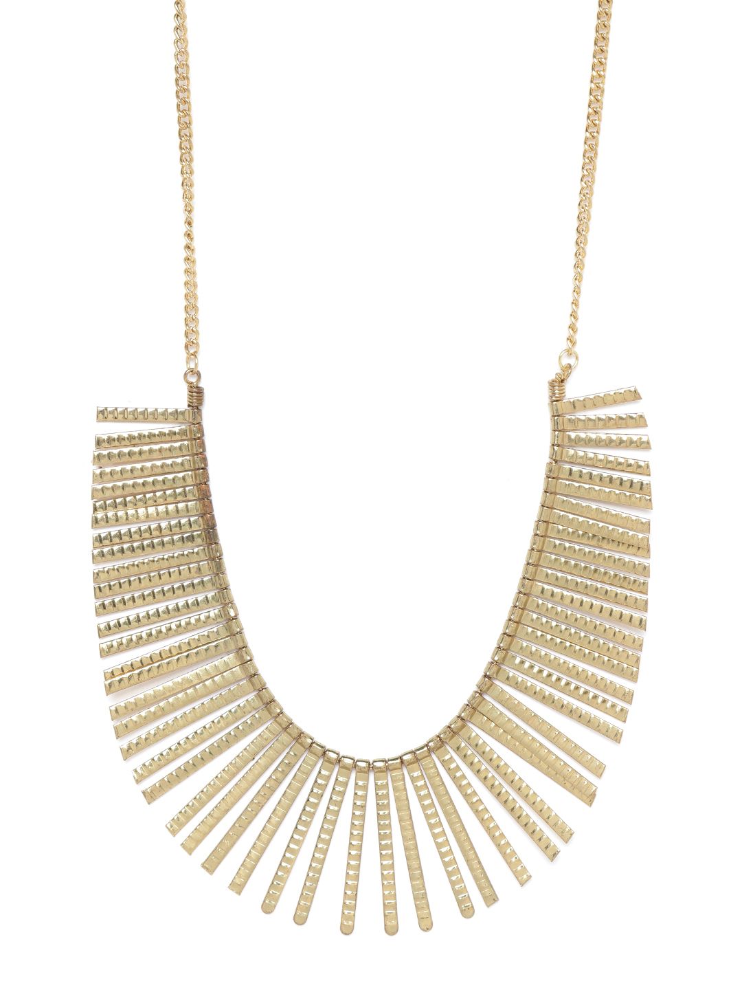 RICHEERA Gold-Plated Textured Necklace Price in India