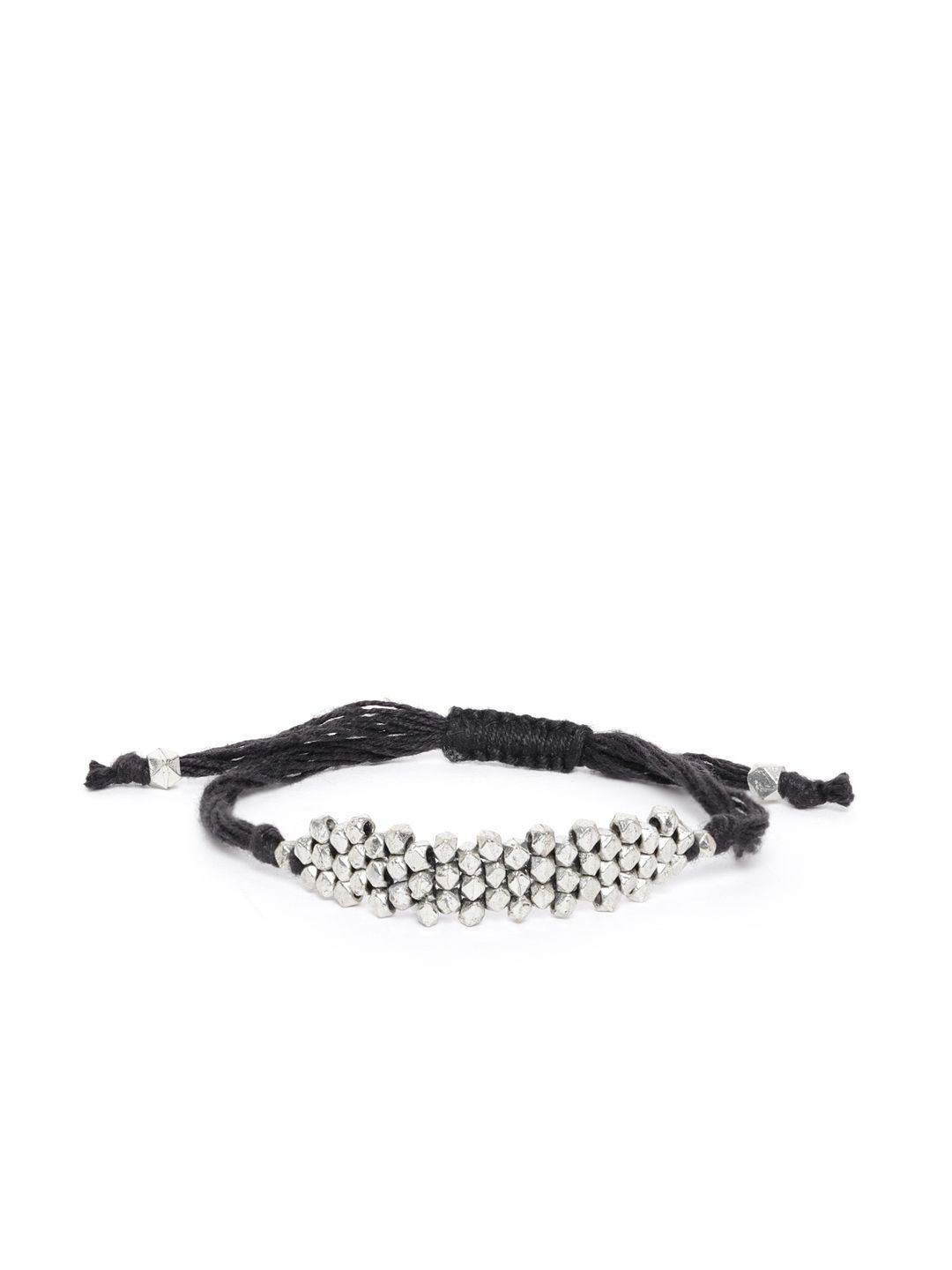 RICHEERA Black Silver-Plated Bracelet Price in India