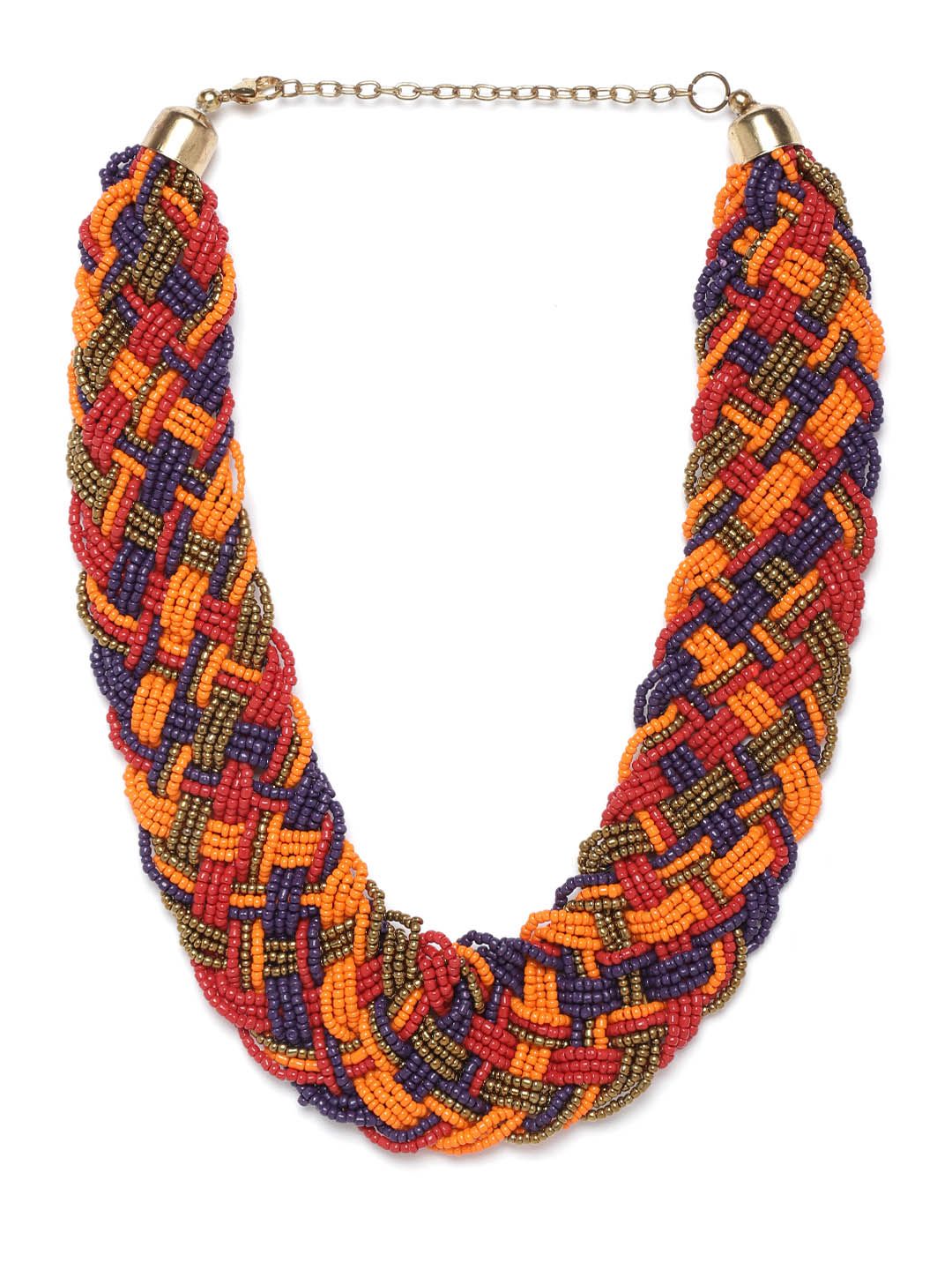 RICHEERA Multicoloured Beaded Necklace Price in India