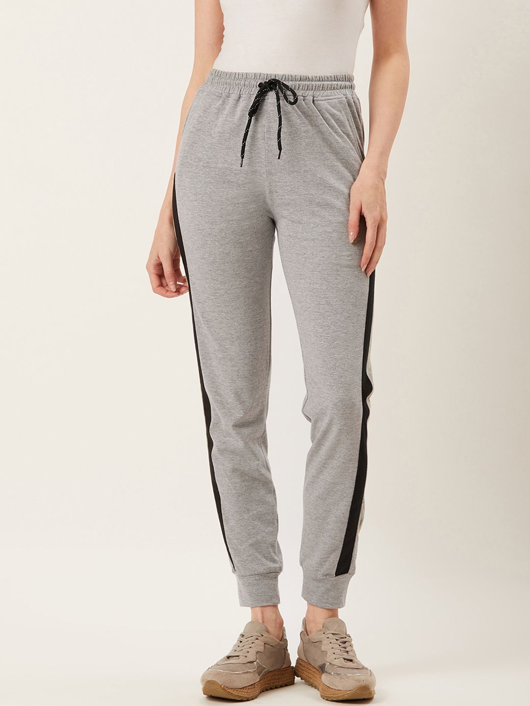 Alsace Lorraine Paris Women Grey Melange Solid Joggers Price in India