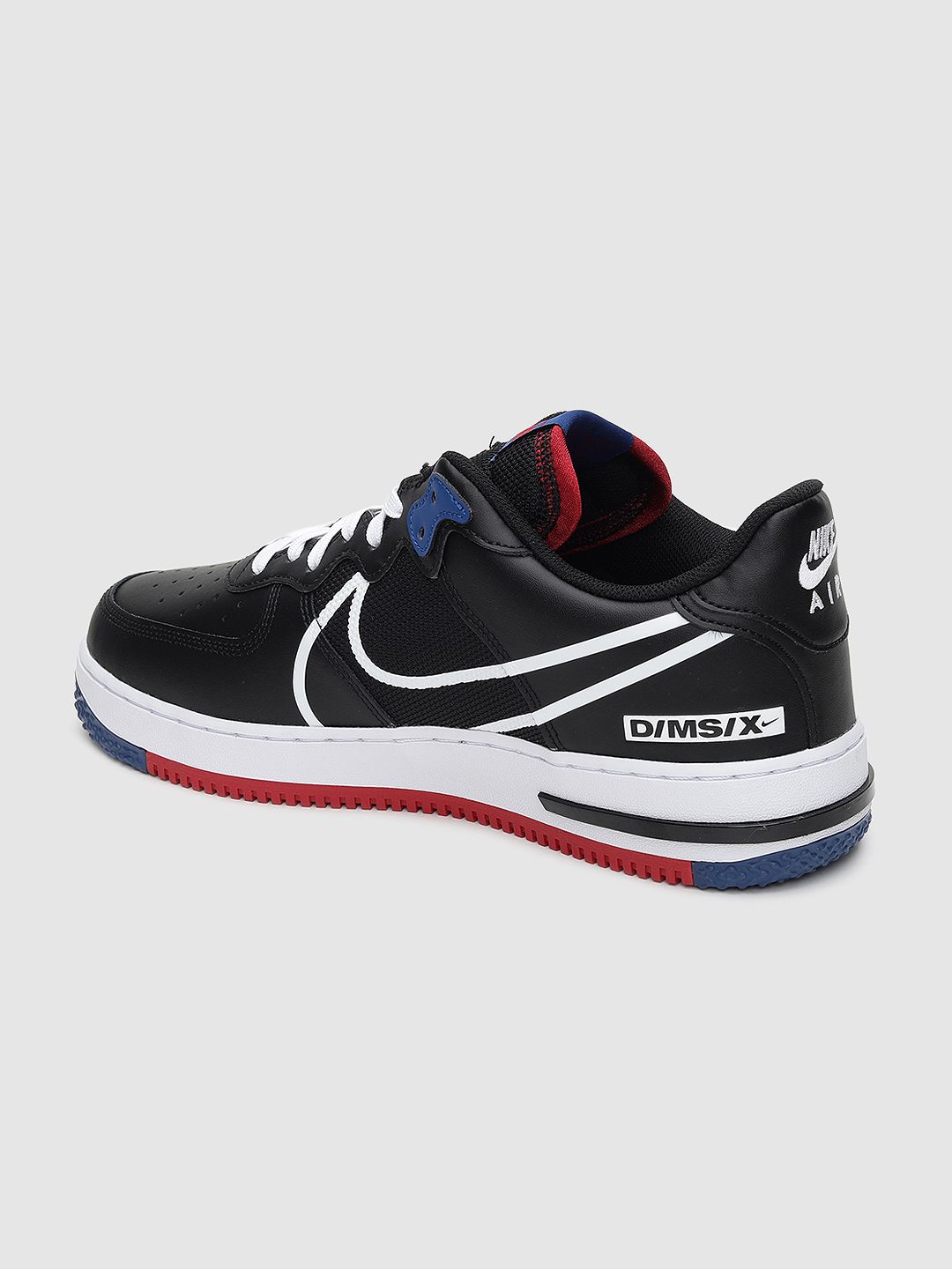 nike air force 1 react sneakers in black