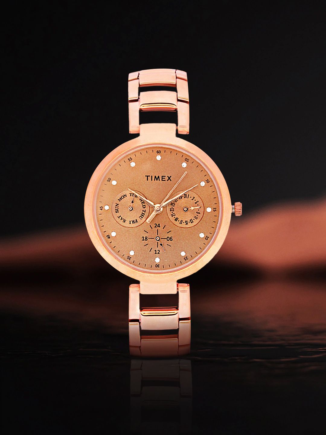 Timex Women Rose Gold-Toned Multifunction Analogue Watch - TW000X209 Price in India