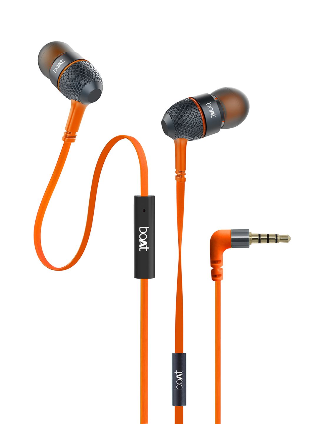 boAt BassHeads 220 Orange Tangle-free Wired Earphones with Enhanced Bass & Metal Finish Price in India