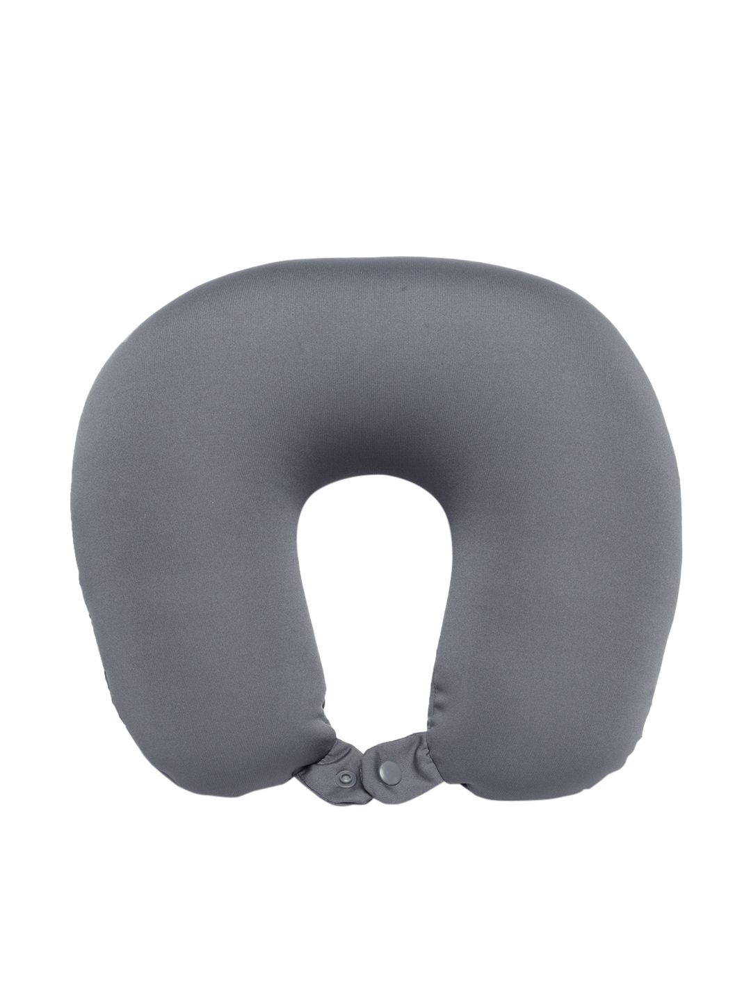Teakwood Leathers Unisex Grey Solid Memory Foam Travel Neck Pillow Price in India