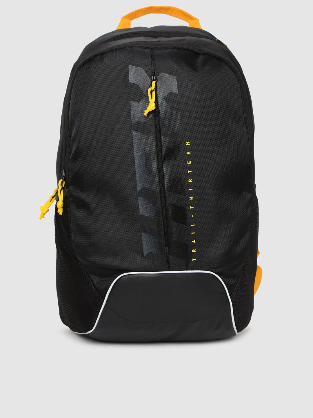 HRX by Hrithik Roshan Unisex Black & Yellow Trail Thirteen Backpack Price in India