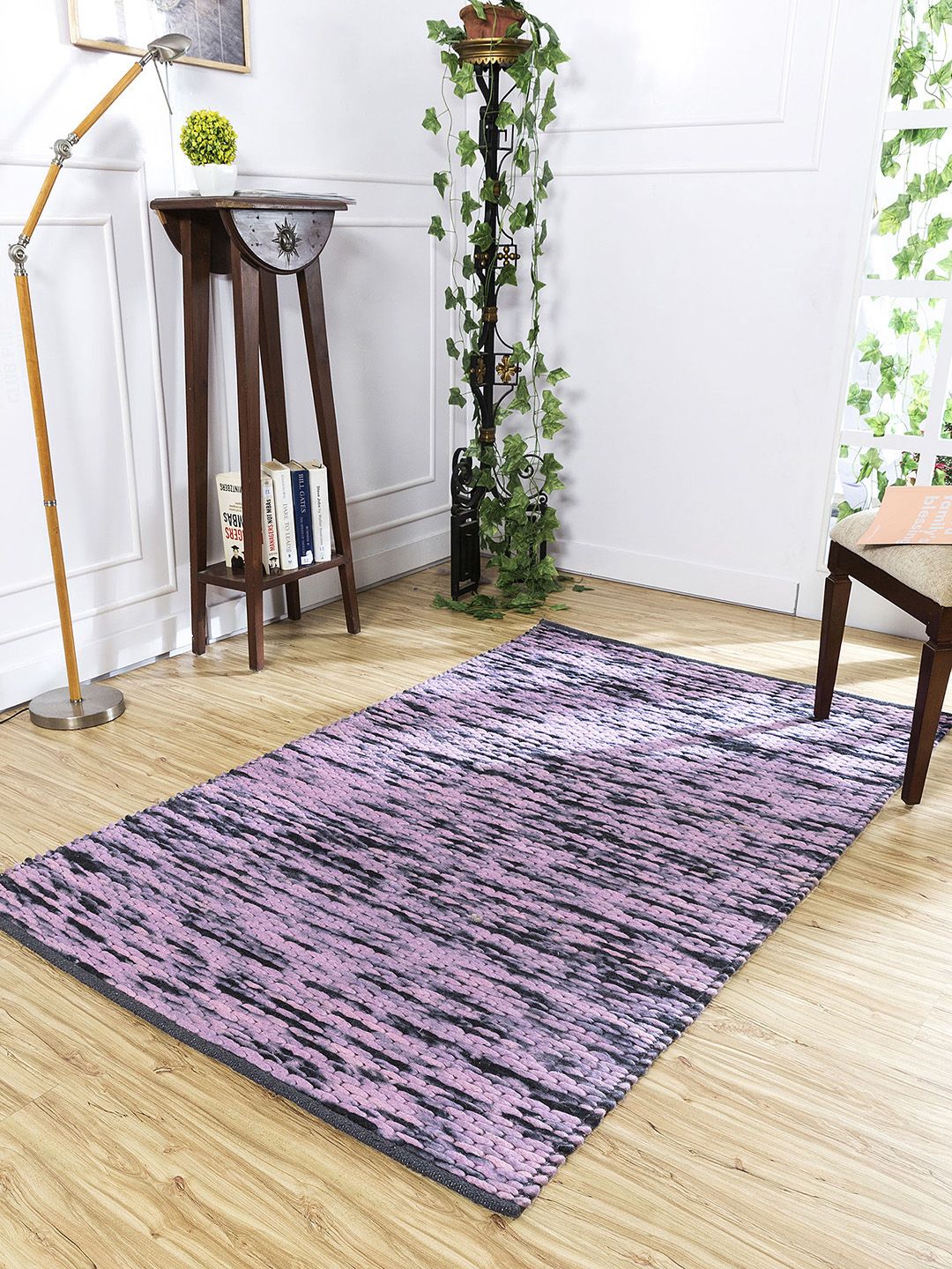 Jaipur Rugs Purple & Black Geometric Handmade Carpet Price in India