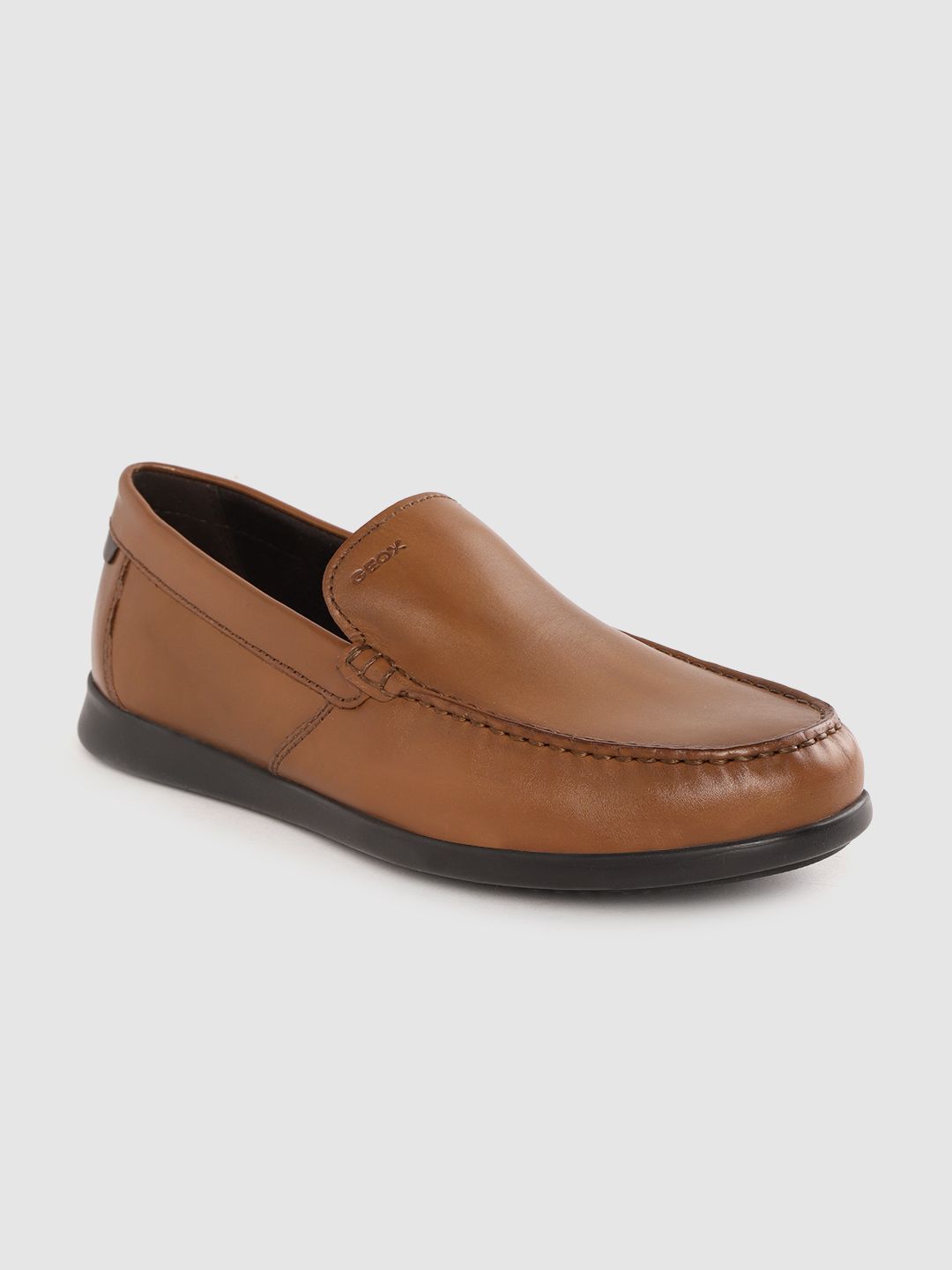 Geox Men Brown Leather Loafers