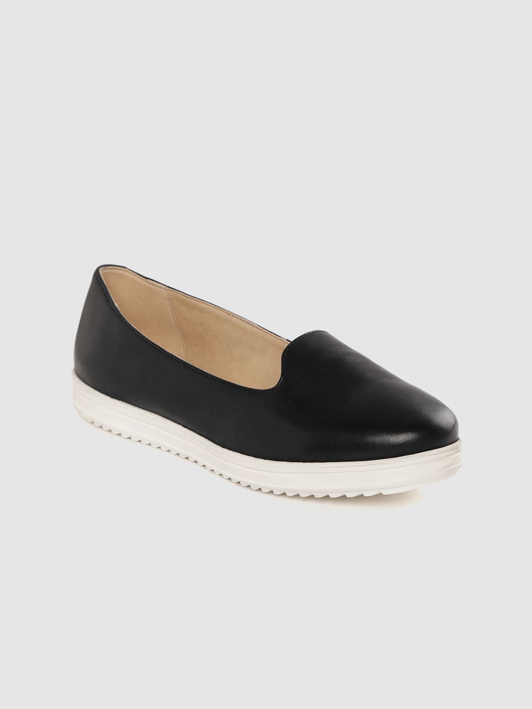 Geox Women Black Leather Slip-Ons Price in India