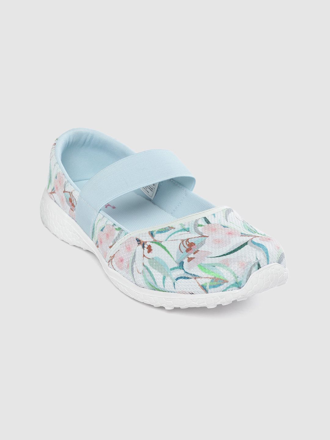 KazarMax Women Blue & Pink Floral Print Slip-On Sneakers Price in India