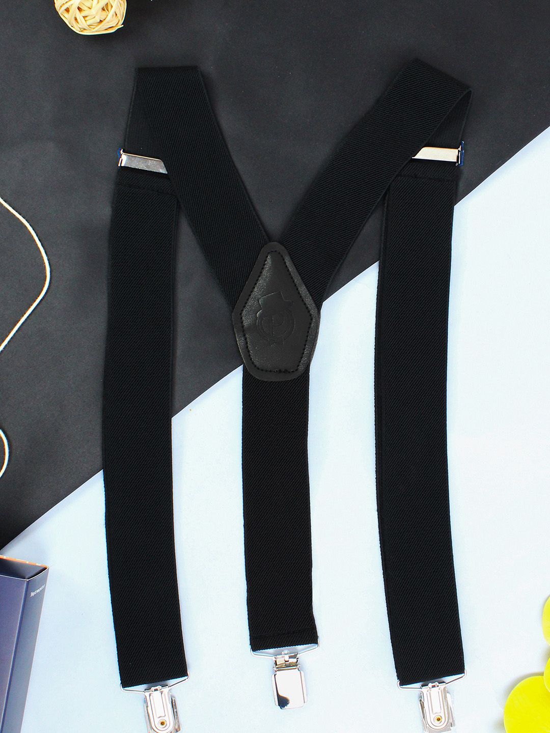 PELUCHE Men Black Solid Suspenders