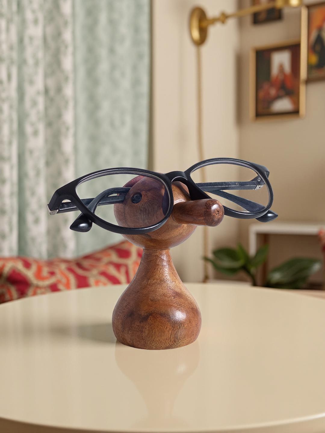 Golden Peacock Brown Wooden Doll Shaped Spectacle Holder Showpiece deal from myntra Golden Peacock Brown Wooden Doll Shaped Spectacle Holder Showpiece deal from myntra