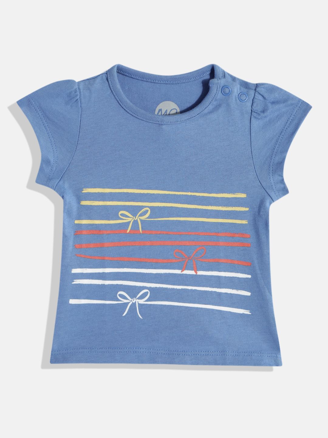 mothercare Girls Striped Pure Cotton T-shirt