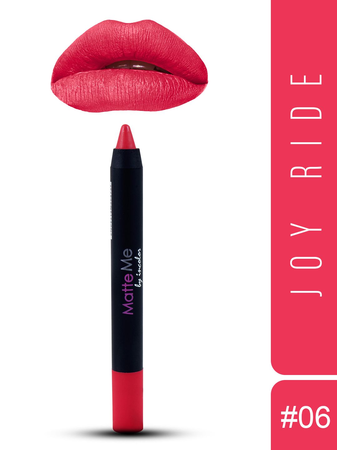 INCOLOR Orange Matte Me Crayon 06 Joy Ride Lipstick 2.3 g Price in India