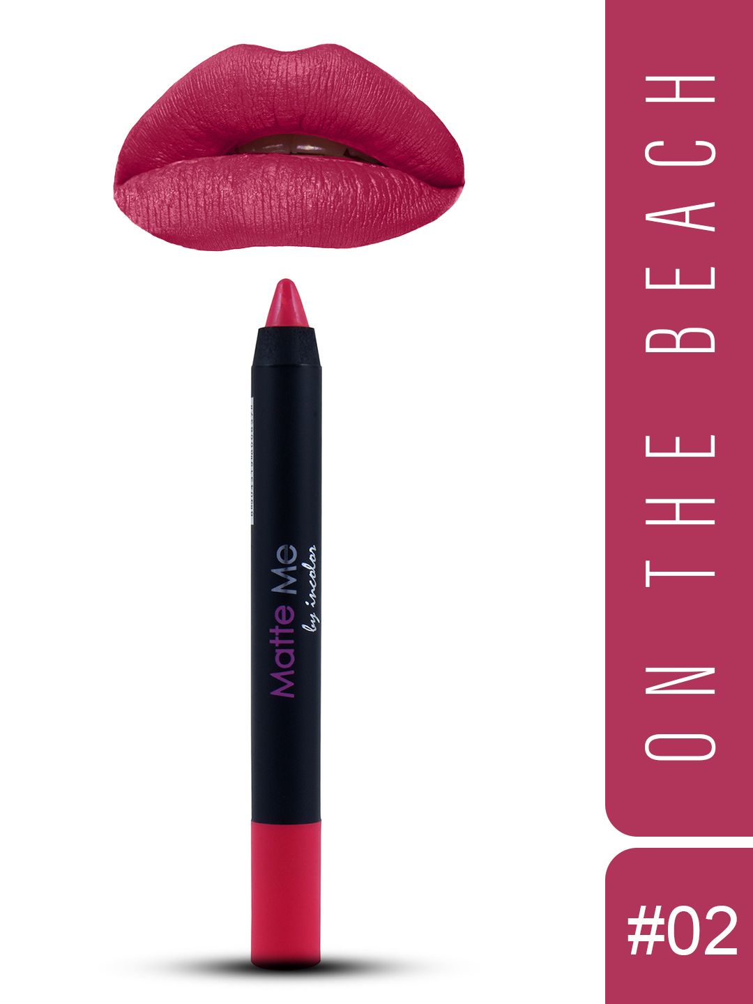 INCOLOR Red Matte Me Crayon 02 ON THE BEACH 2.3 g Price in India