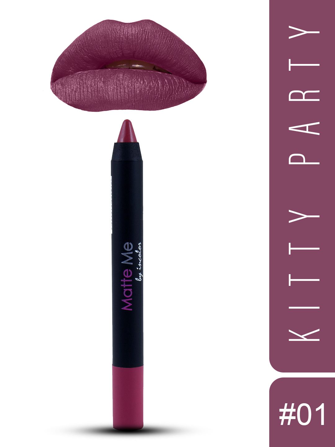 INCOLOR Matte Me Crayon 01 KITTY PARTY Price in India