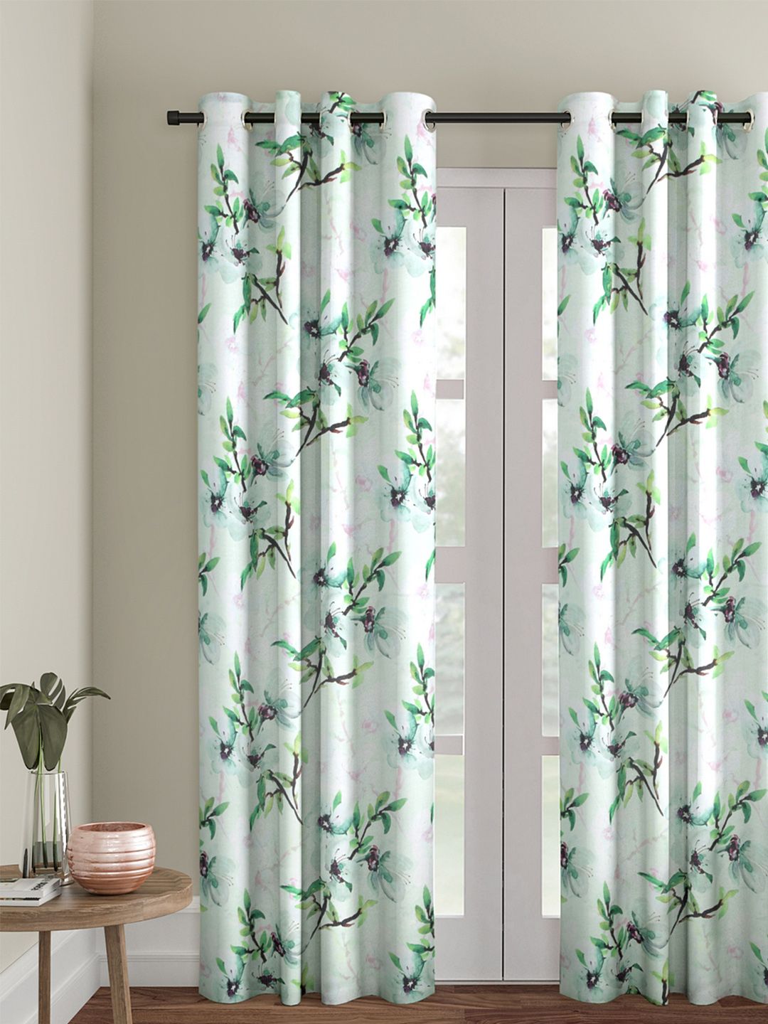 Soumya Green Single Door Curtain Price in India