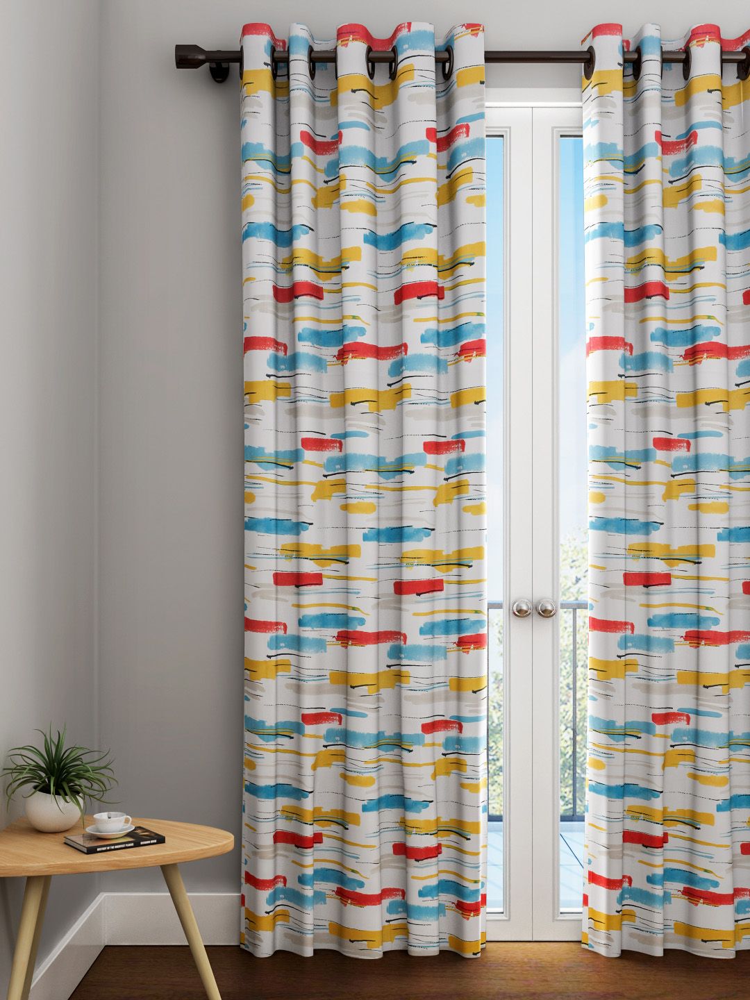URBAN DREAM Multicoloured Single Long Door Curtain Price in India