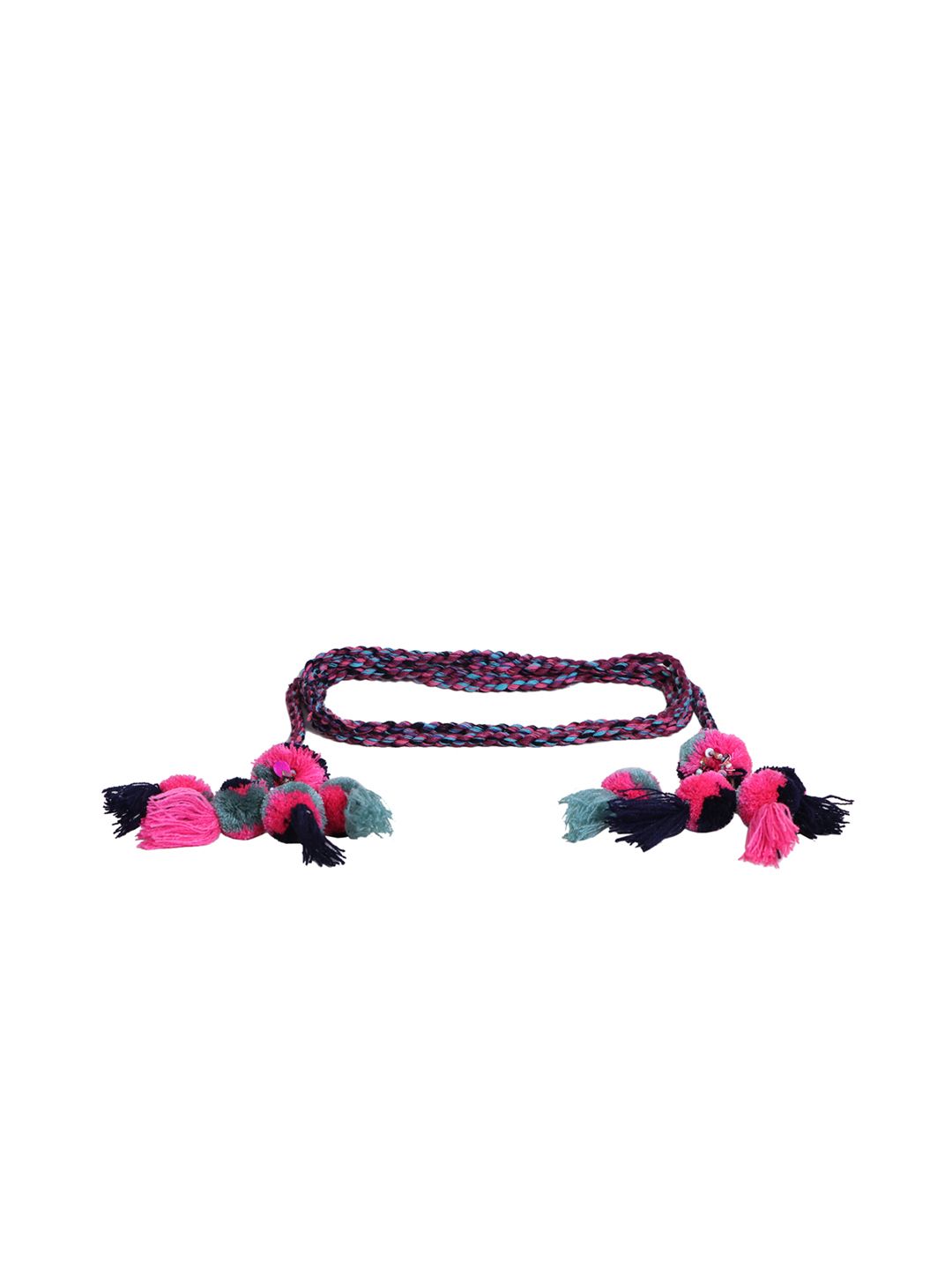 Diwaah Women Blue & Pink Handmade Woven Design Belt Price in India